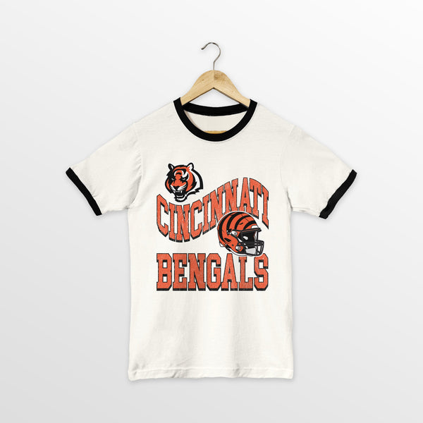 gameday couture CINCINNATI BENGALS HARD EARNED VINTAGE RINGER TEE