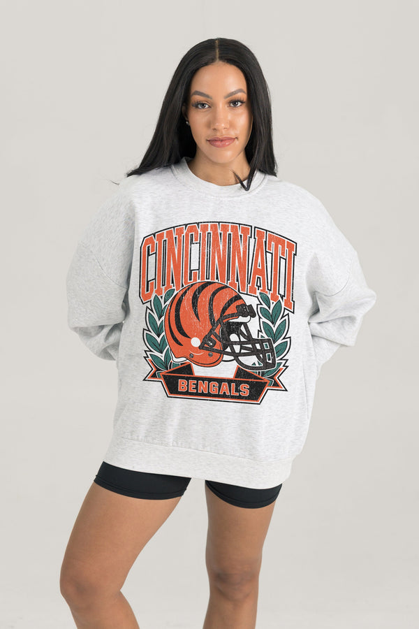 Gameday Couture CINCINNATI BENGALS Heritage Fleece Crewneck Pullover