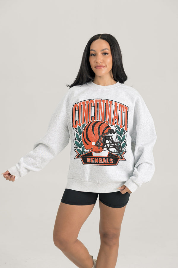 Gameday Couture CINCINNATI BENGALS Heritage Fleece Crewneck Pullover