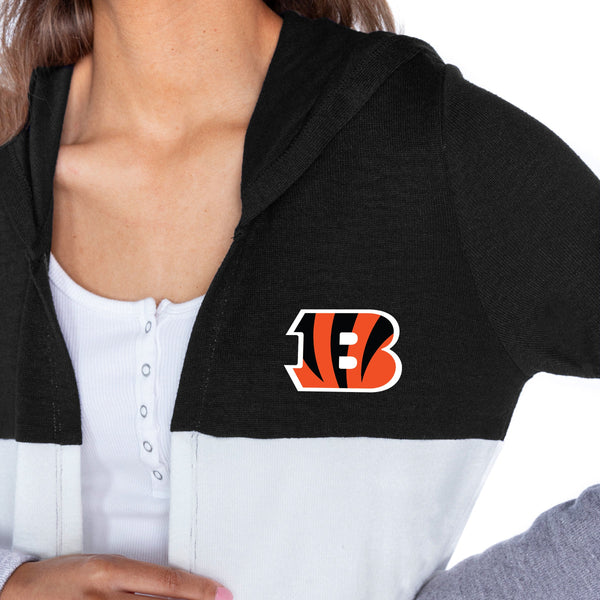 Gameday Couture CINCINNATI BENGALS Insignia Lightweight Colorblock Cardigan