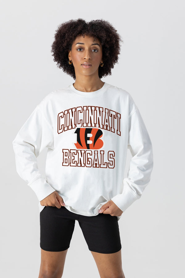Gameday Couture CINCINNATI BENGALS Mind Games Oversized Long-Sleeve Tee
