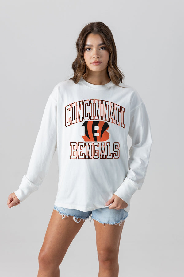 Gameday Couture CINCINNATI BENGALS Mind Games Oversized Long-Sleeve Tee