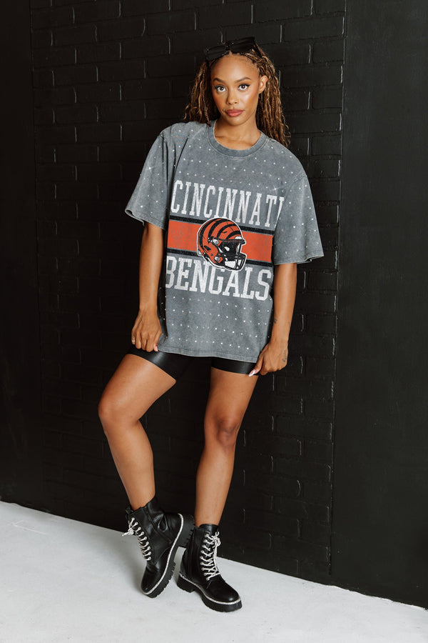 Gameday Couture CINCINNATI BENGALS On The Ball Mini Rhinestone Tee