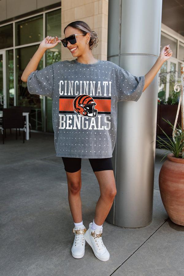 Gameday Couture CINCINNATI BENGALS On The Ball Mini Rhinestone Tee