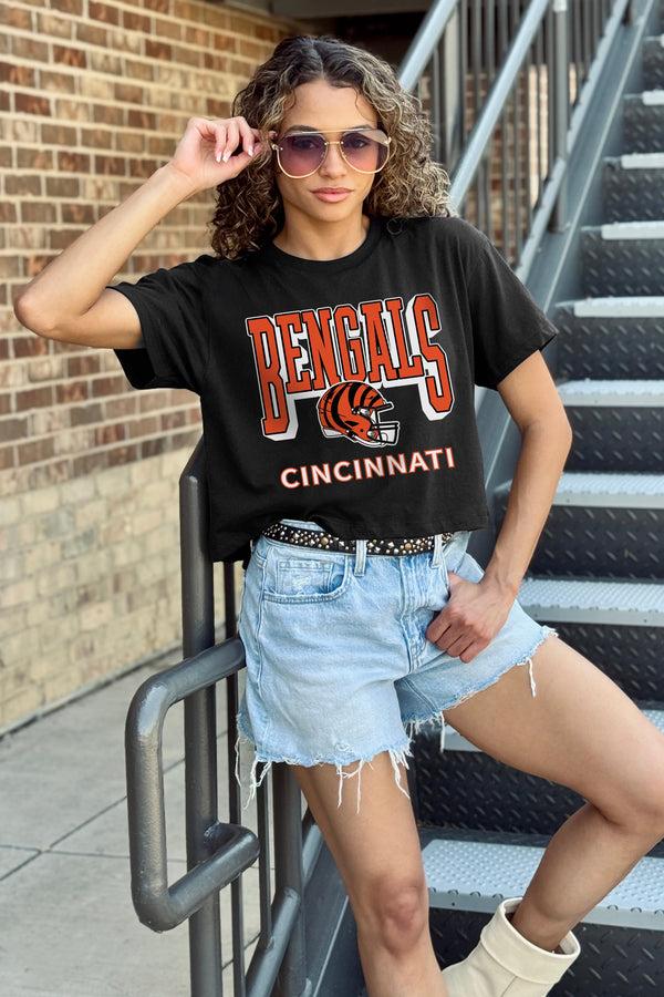 Gameday Couture CINCINNATI BENGALS PURE VICTORY CLASSIC CROP TEE