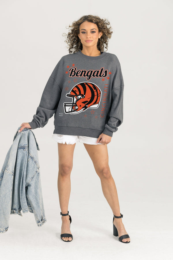 Gameday Couture CINCINNATI BENGALS Ready To Rumble Fleece Crewneck Pullover