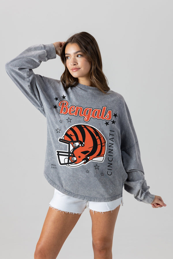 Gameday Couture CINCINNATI BENGALS Starbound Oversized Long-Sleeve Tee