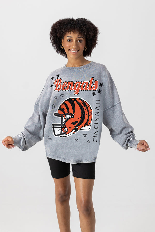 gameday couture CINCINNATI BENGALS Starbound Oversized Long-Sleeve Tee