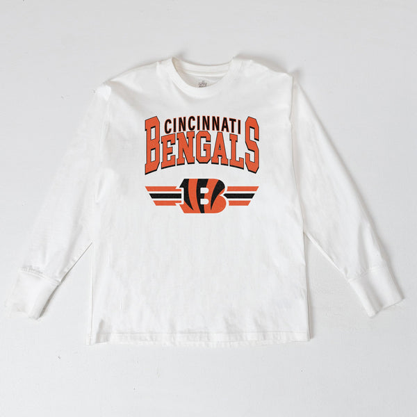 gameday couture CINCINNATI BENGALS SWIFT STRIKE ESSENTIAL RELAXED FIT LONG SLEEVE TEE