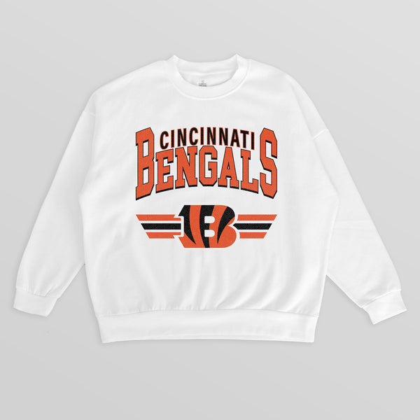 gameday couture CINCINNATI BENGALS SWIFT STRIKE PREMIUM FLEECE CREWNECK PULLOVER