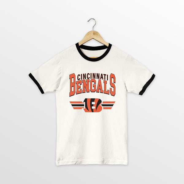 gameday couture CINCINNATI BENGALS SWIFT STRIKE VINTAGE RINGER TEE