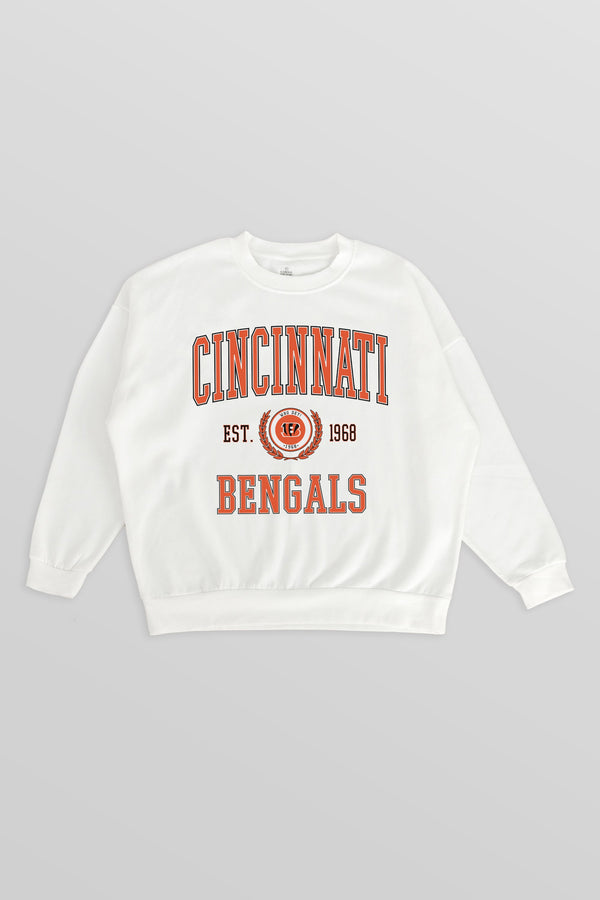 Gameday Couture CINCINNATI BENGALS Timeless Triumph Fleece Crewneck Pullover