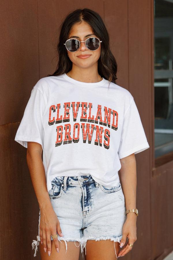 Gameday Couture CLEVELAND BROWNS Claim To Fame Boxy-Fit Crop Tee