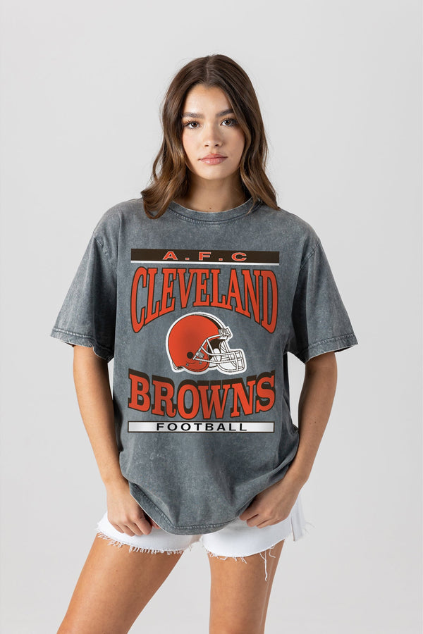 Gameday Couture CLEVELAND BROWNS CLASSIC GRIND WASHED RELAXED FIT TEE