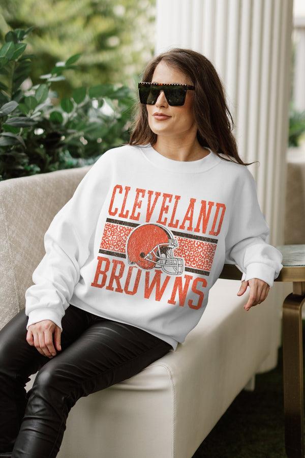 Gameday Couture CLEVELAND BROWNS Fair Catch Crewneck Pullover