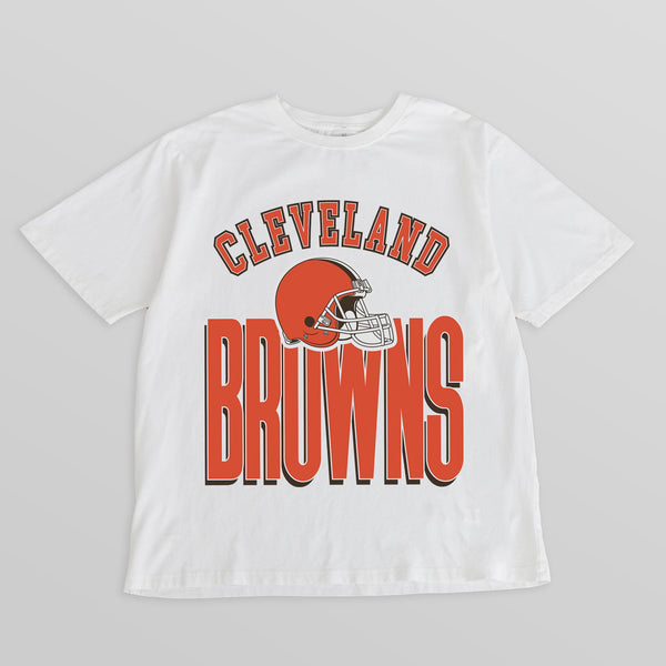 gameday couture CLEVELAND BROWNS FIERCE FOCUS WASHED RELAXED FIT TEE