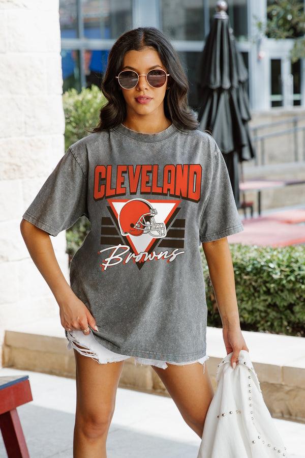 Gameday Couture CLEVELAND BROWNS Play It Forward Oversized Crewneck Tee