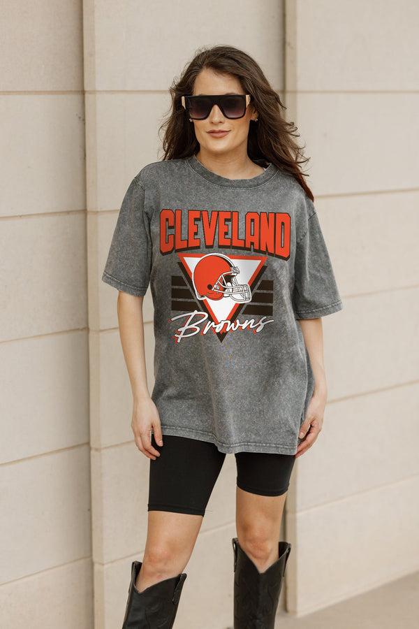 Gameday Couture CLEVELAND BROWNS Play It Forward Oversized Crewneck Tee