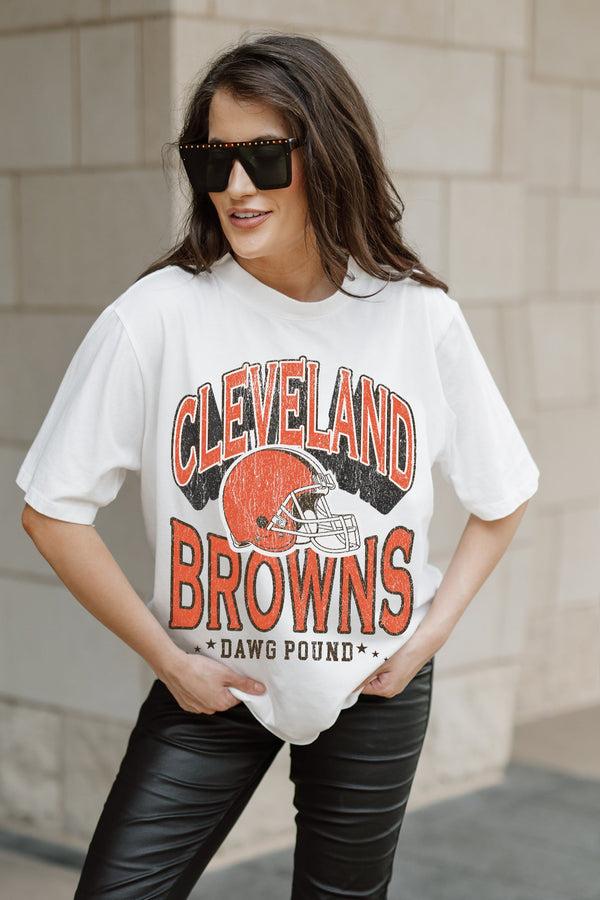 Gameday Couture CLEVELAND BROWNS Shakedown Oversized Crewneck Tee