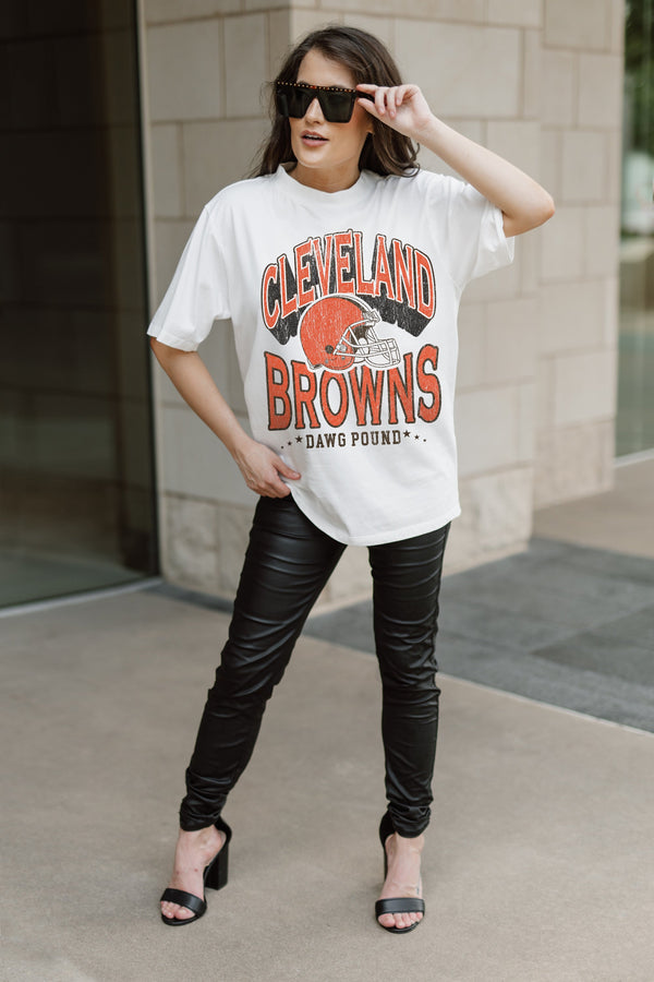 Gameday Couture CLEVELAND BROWNS Shakedown Oversized Crewneck Tee