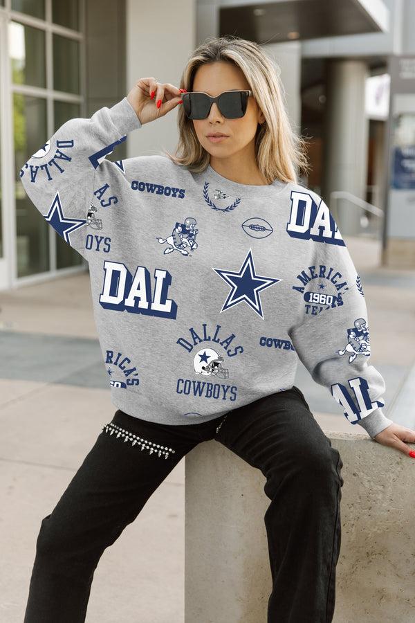 Gameday Couture DALLAS COWBOYS ALWAYS ON REPEAT PREMIUM FLEECE CREW SWEATSHIRT