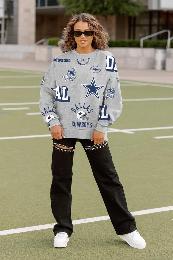 Gameday Couture DALLAS COWBOYS ALWAYS ON REPEAT PREMIUM FLEECE CREW SWEATSHIRT