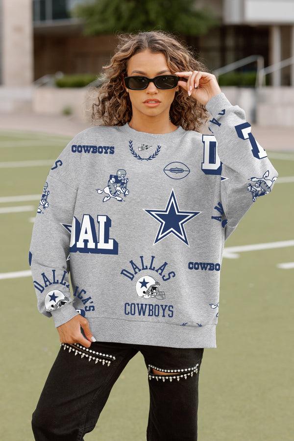Gameday Couture DALLAS COWBOYS ALWAYS ON REPEAT PREMIUM FLEECE CREW SWEATSHIRT