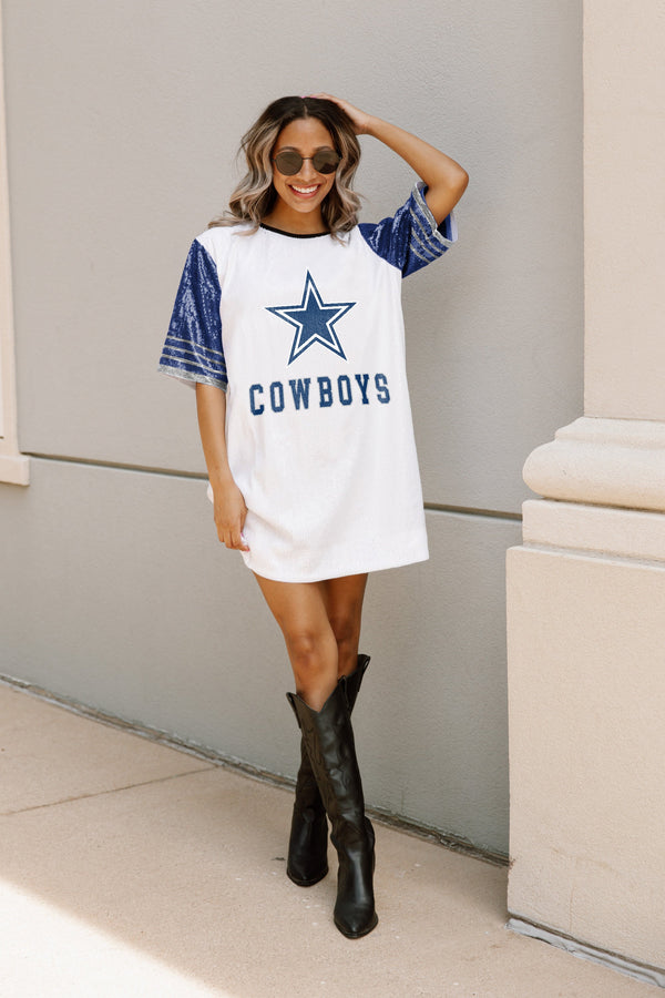 Gameday Couture DALLAS COWBOYS Chic Champs Sequin Jersey Dress
