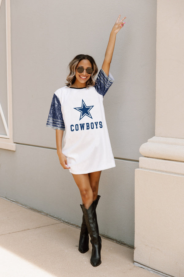 Gameday Couture DALLAS COWBOYS Chic Champs Sequin Jersey Dress