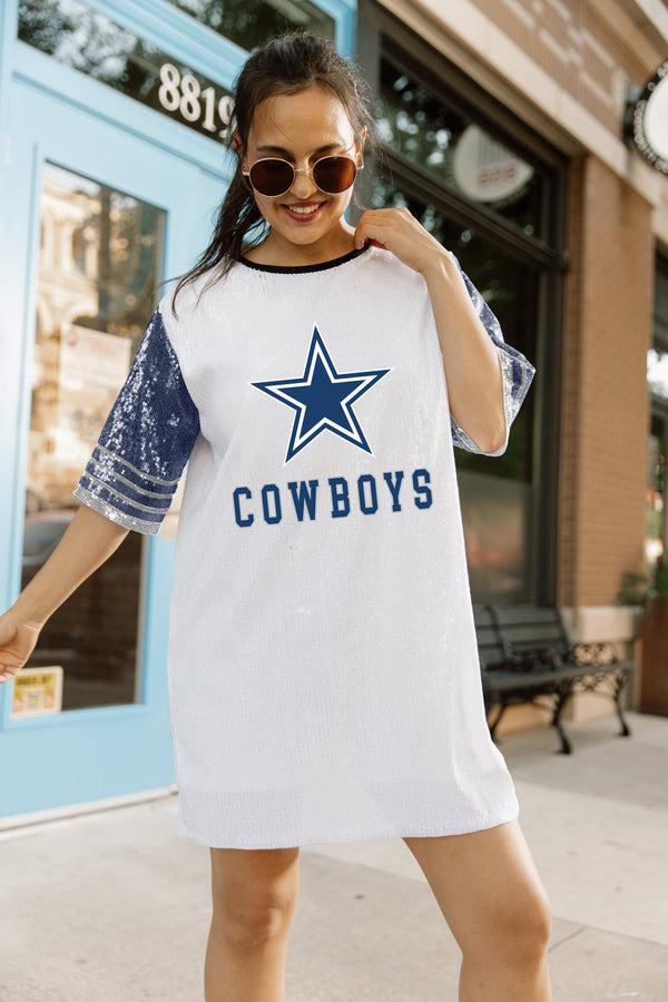 Gameday Couture DALLAS COWBOYS Chic Champs Sequin Jersey Dress