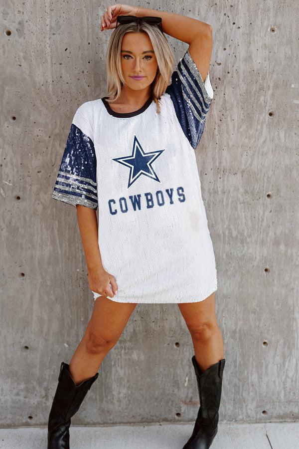 gameday couture DALLAS COWBOYS Chic Champs Sequin Jersey Dress