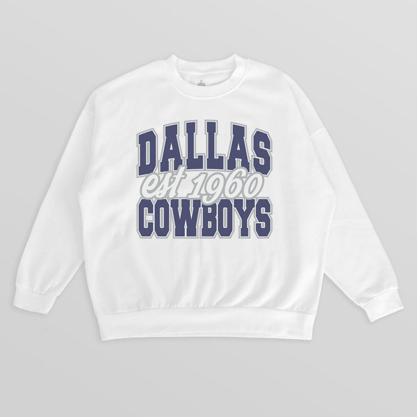 gameday couture DALLAS COWBOYS FADED FORMATION PREMIUM FLEECE CREWNECK PULLOVER