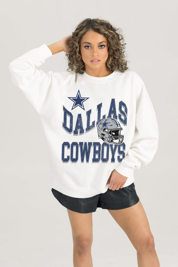 Gameday Couture DALLAS COWBOYS HARD EARNED PREMIUM FLEECE CREWNECK PULLOVER