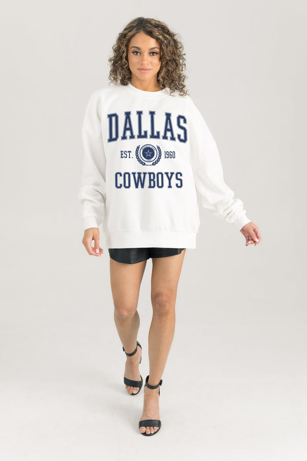 gameday couture DALLAS COWBOYS Timeless Triumph Fleece Crewneck Pullover