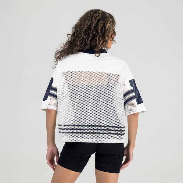 Gameday Couture DALLAS COWBOYS TRAILBLAZER MESH CROP FASHION TOP