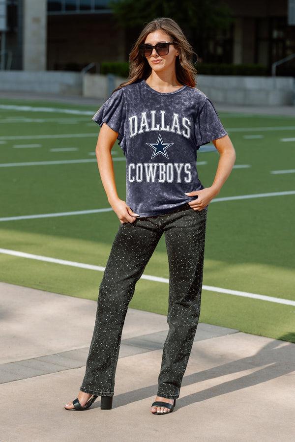 Gameday Couture DALLAS COWBOYS VICTORY MODE FLUTTER SLEEVE TEE IN NAVY