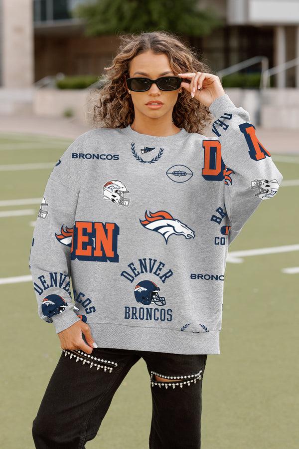 Gameday Couture DENVER BRONCOS ALWAYS ON REPEAT PREMIUM FLEECE CREW SWEATSHIRT