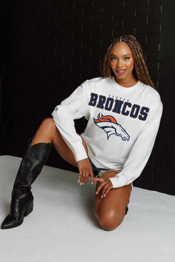 Gameday Couture DENVER BRONCOS Big Goals Oversized Long-Sleeve Tee