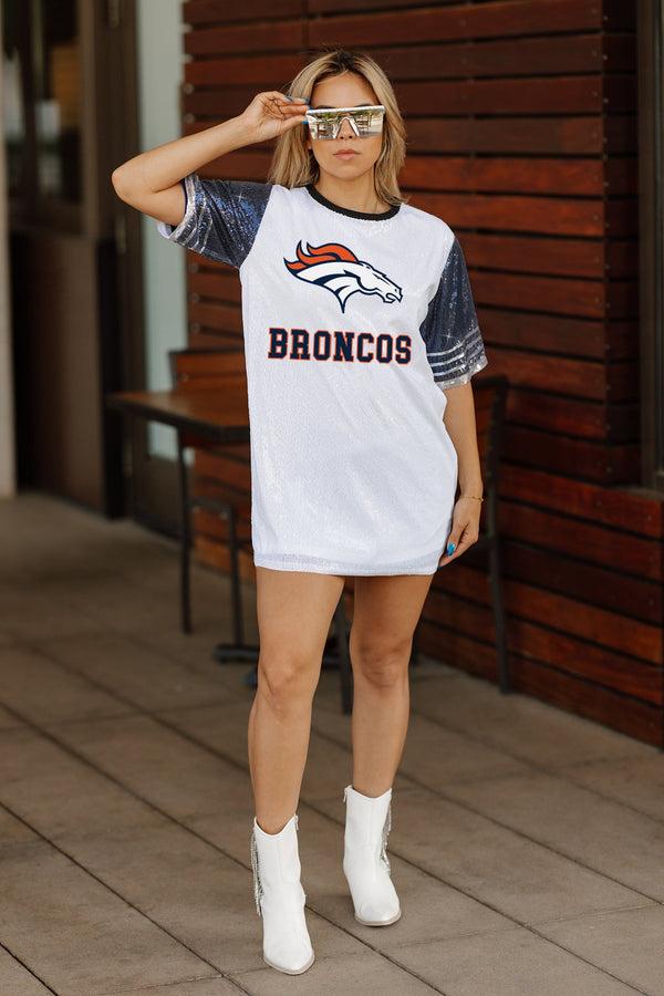 Gameday Couture DENVER BRONCOS Bling It Sequined Jersey Dress