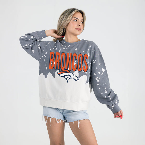 Gameday Couture DENVER BRONCOS CASUAL FAN LONG-SLEEVE FRENCH TERRY PULLOVER