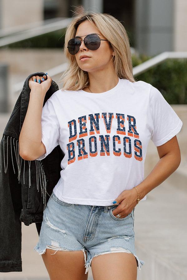 Gameday Couture DENVER BRONCOS Claim To Fame Boxy-Fit Crop Tee