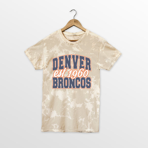 gameday couture DENVER BRONCOS DEEP ROOTS BLEACH WASH TEE