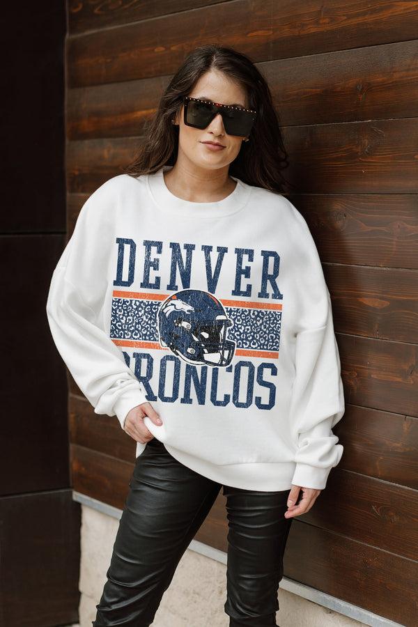 gameday couture DENVER BRONCOS Fair Catch Crewneck Pullover