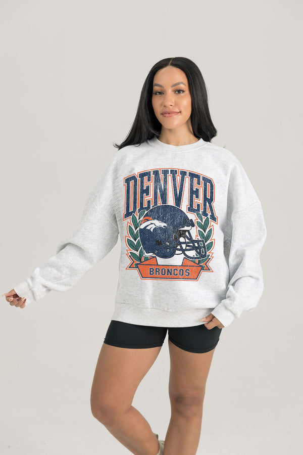 Gameday Couture DENVER BRONCOS Heritage Fleece Crewneck Pullover