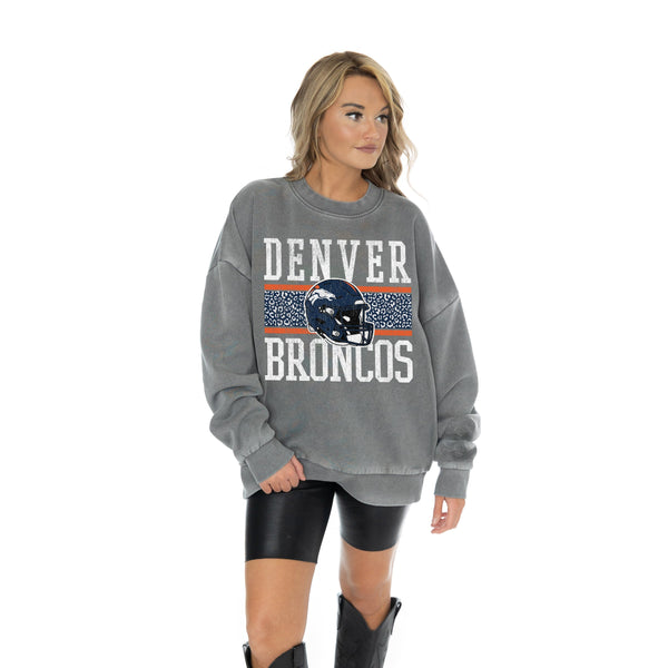 Gameday Couture DENVER BRONCOS In The Wild Oversized Crewneck Fleece