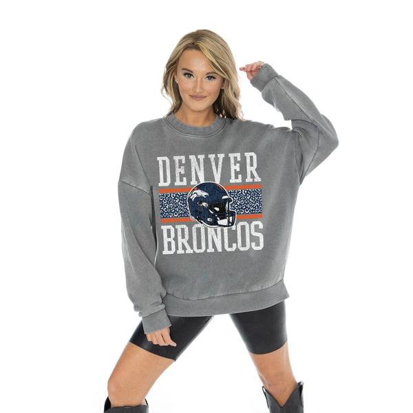 Gameday Couture DENVER BRONCOS In The Wild Oversized Crewneck Fleece