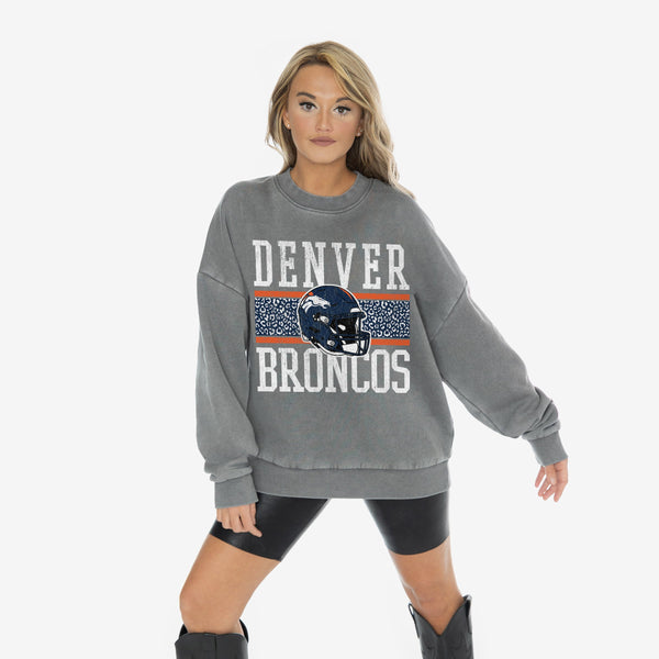 gameday couture DENVER BRONCOS In The Wild Oversized Crewneck Fleece