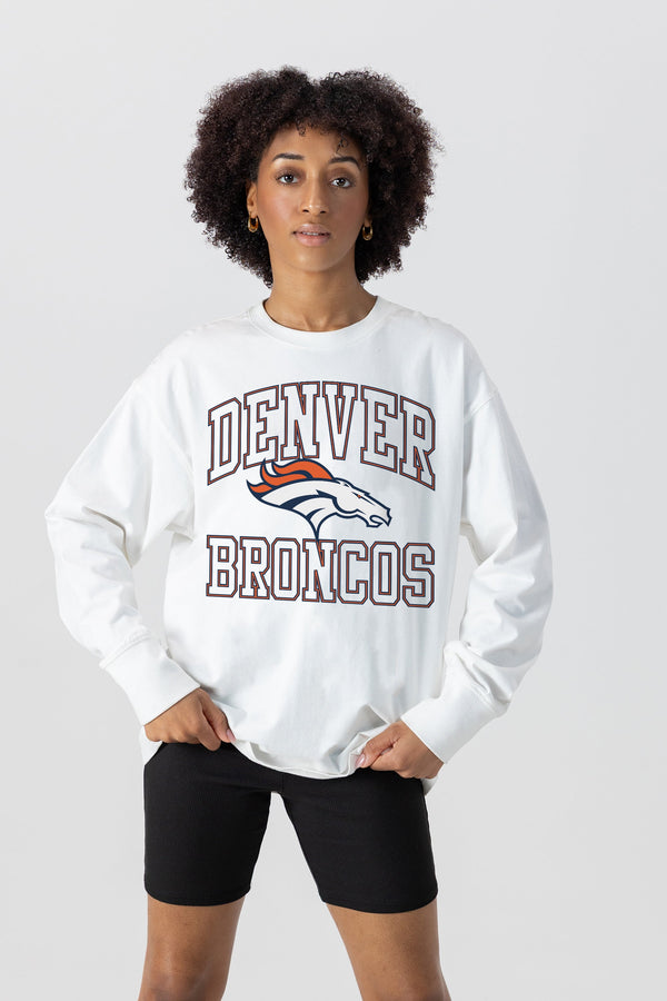 Gameday Couture DENVER BRONCOS Mind Games Oversized Long-Sleeve Tee