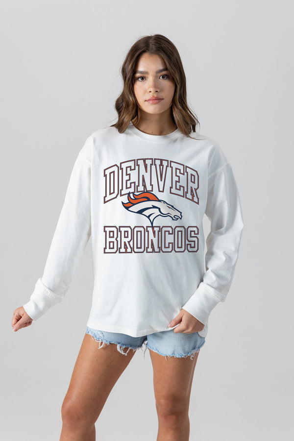 Gameday Couture DENVER BRONCOS Mind Games Oversized Long-Sleeve Tee