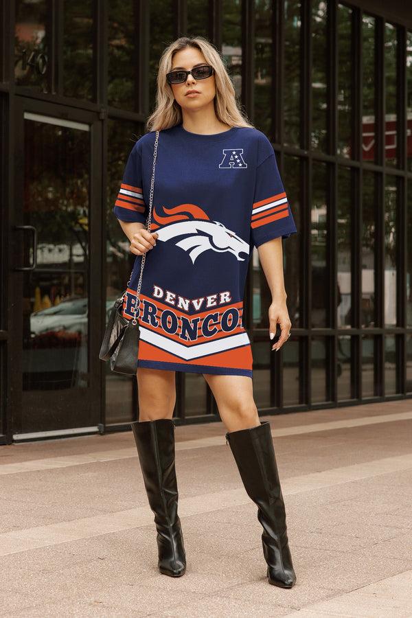 gameday couture DENVER BRONCOS PERFECT SCORE RETRO T-SHIRT DRESS